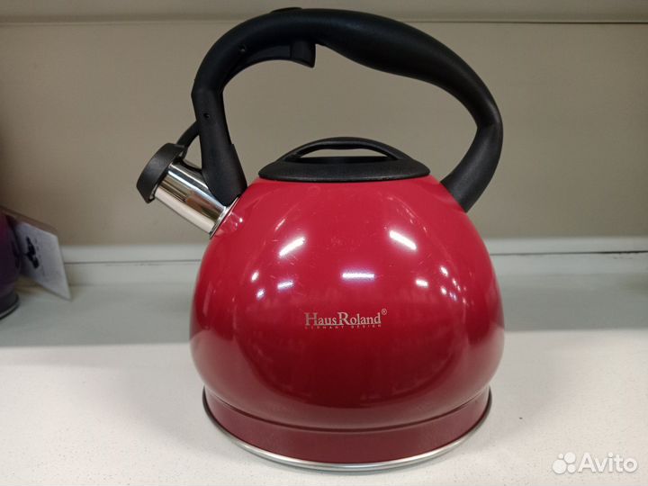 Чайник 3,5л, нержавейка, цвет фуксия, новый