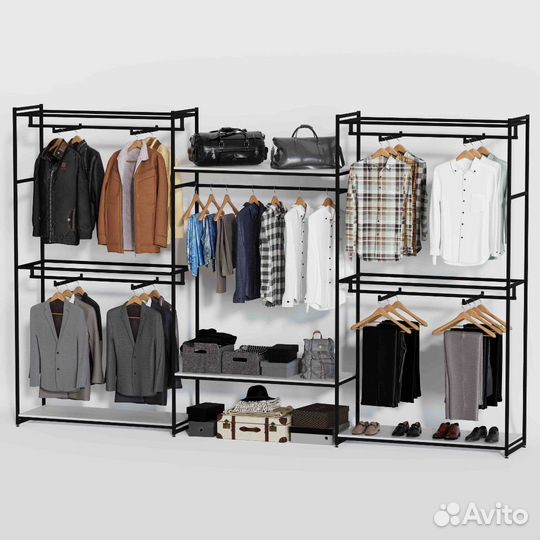 Стеллаж Лофт для одежды кб-2211