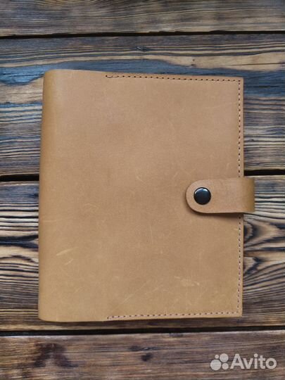 Тетрадь на кольцах А5, ручная работа, кожа