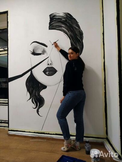 Объемная роспись стен. Винтаж и лофт