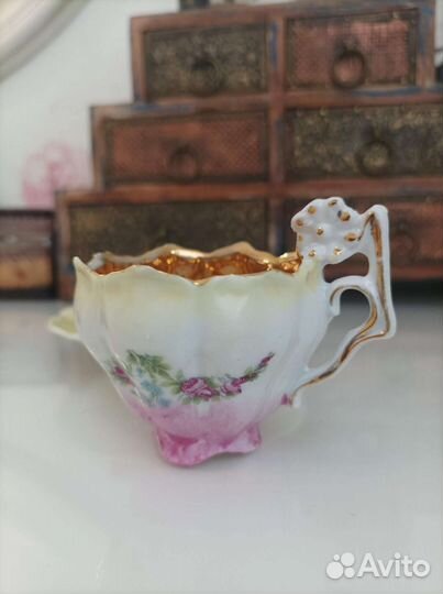 Кофейная пара без клейма скол и паучек