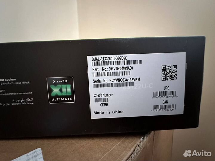 Видеокарта Asus GeForce RTX 3060Ti dual 8GB OC GDD