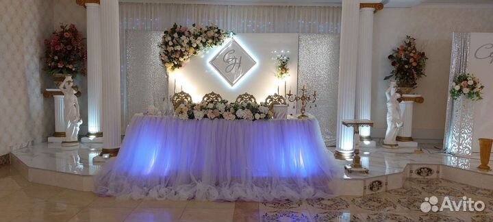 Оформление зала для свадьбы