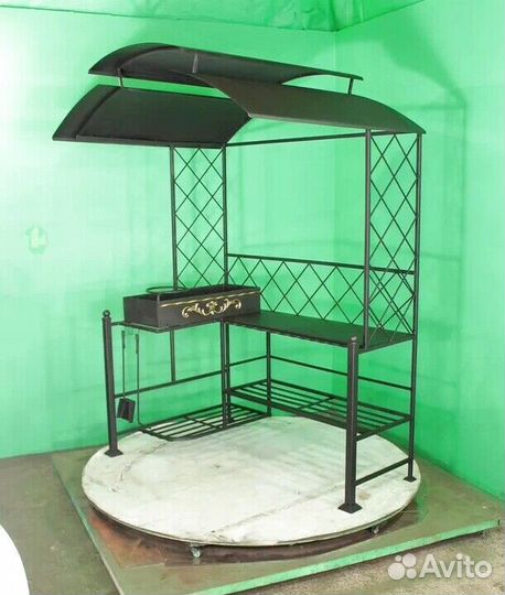 Мангал с печкой под казан