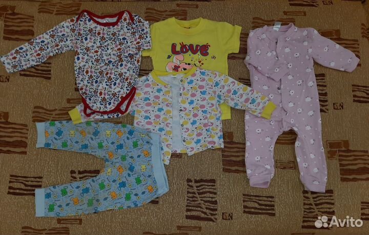 Детские вещи пакетом для девочек 74-80