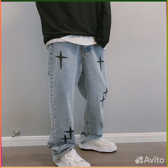 Штаны карго Y2K с крестами (18044 Арт товара: )