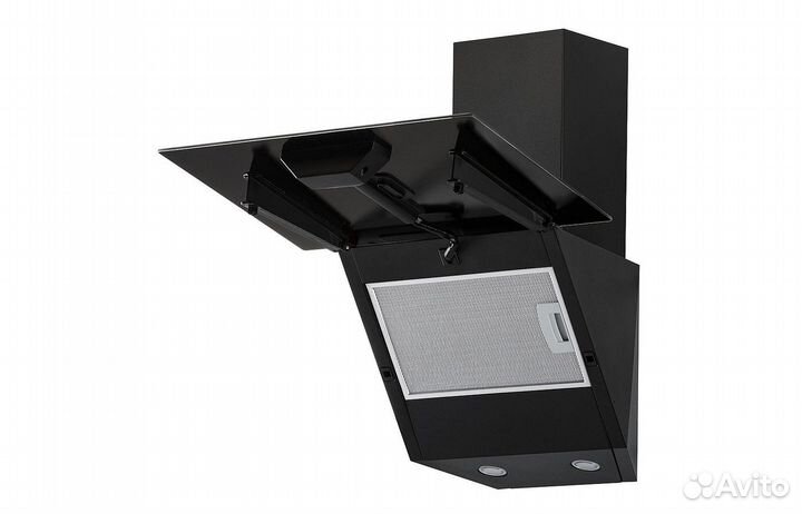 Вытяжка наклонная Krona helga 500 black PB, черный