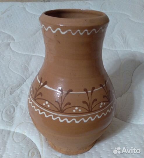 Крынка. ссср. Глина. С рисунком