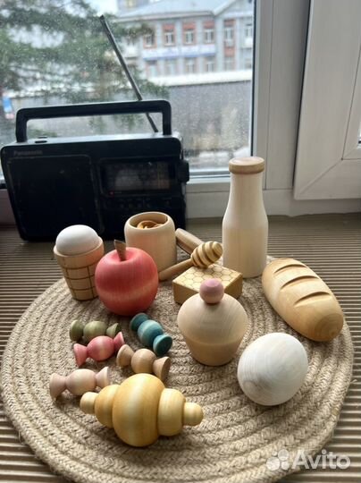 Игрушки деревянные набор в масле цветном