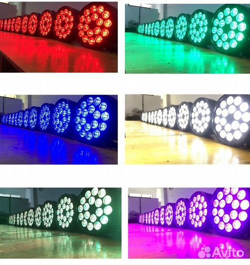 LED Стробоскоп 18x12 Ватт Цветомузыка Светомузыка