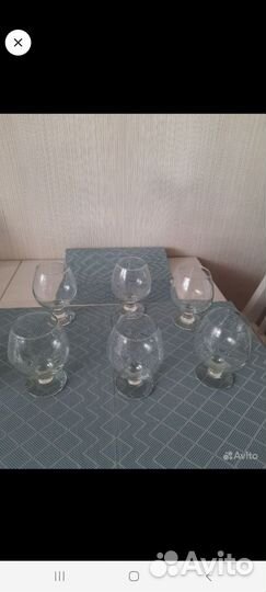 Бокалы для вина, для коньяка, стаканы для напитков