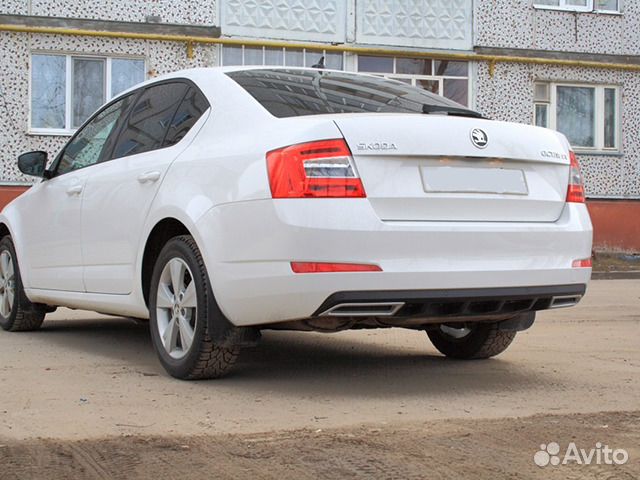 Накладки на задний диффузор Skoda Octavia A7