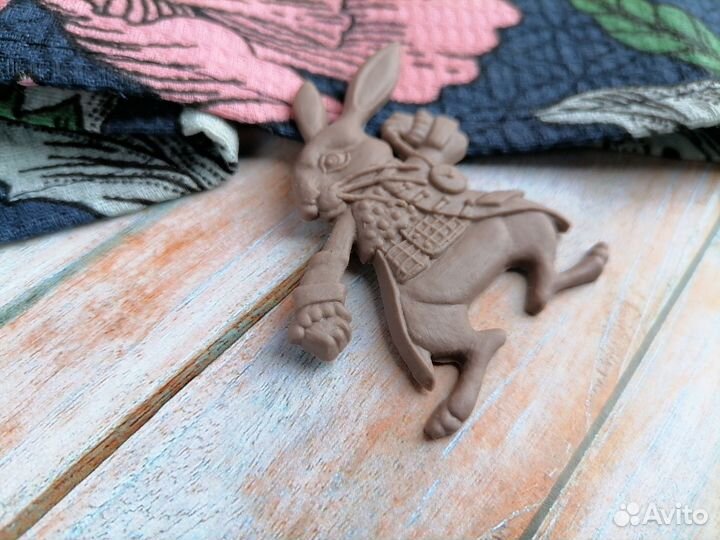 Молд силиконовый белый кролик