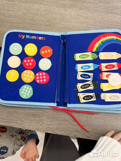 Книга с заданиями из фетра детская