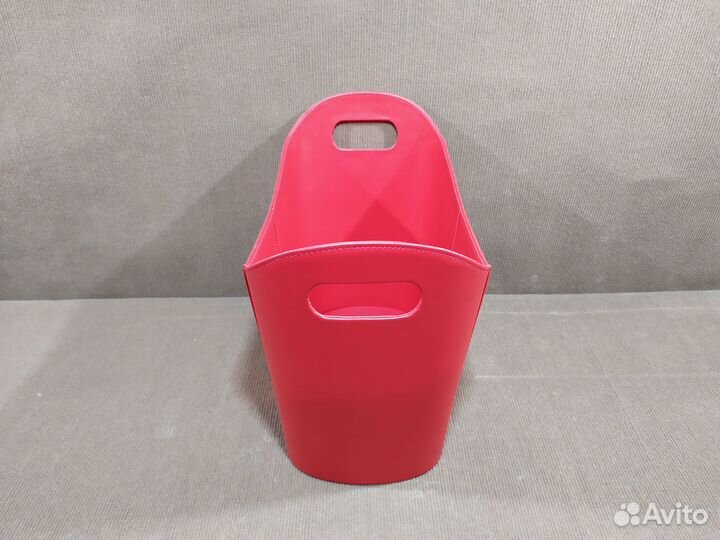 Дровница. Красная. Экокожа. (1)