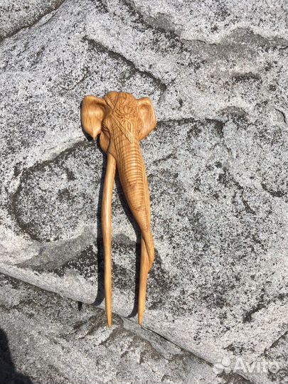 Заколка для волос из дерева ручной работы