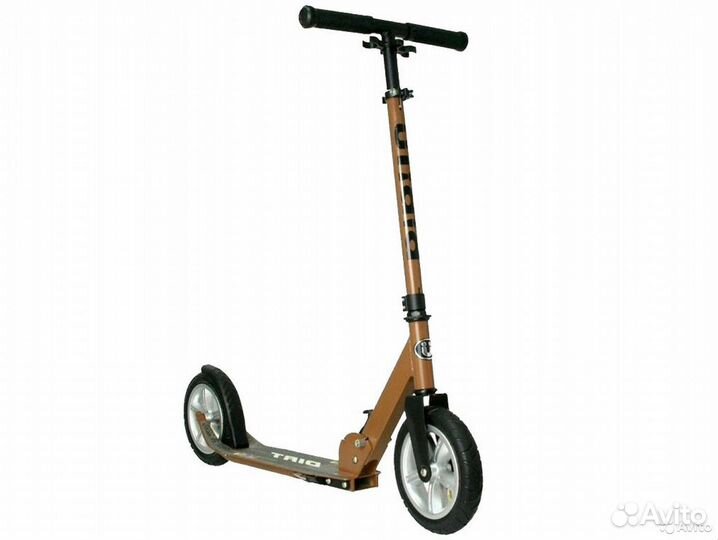Самокат с резиновыми колесами складной. Магазин