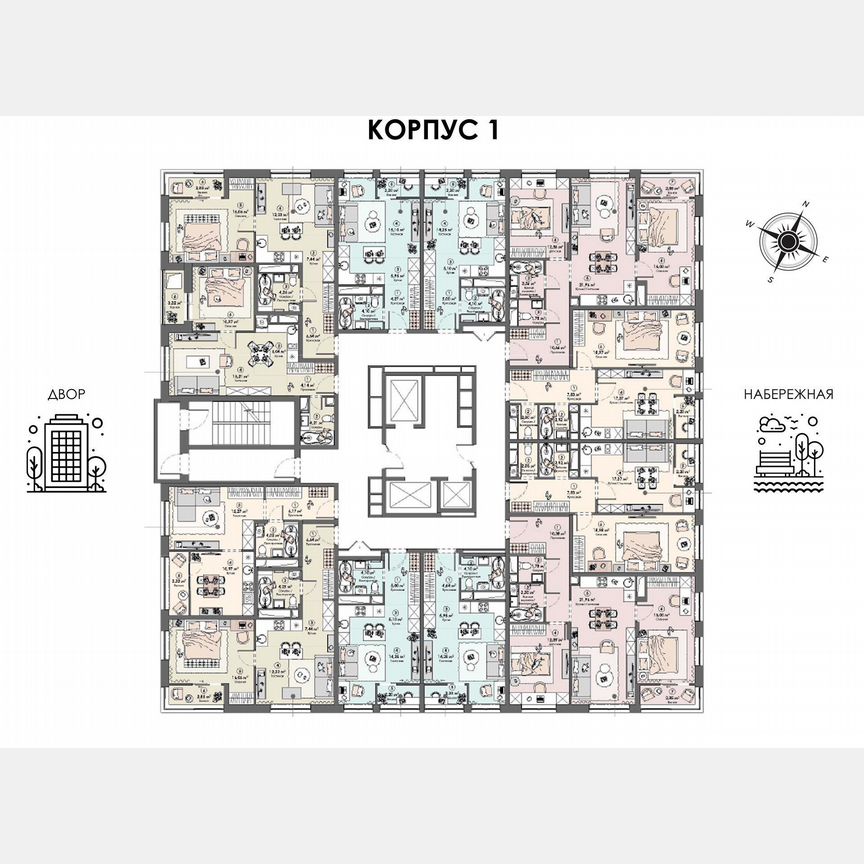 1-к. квартира, 51,3 м², 2/23 эт.