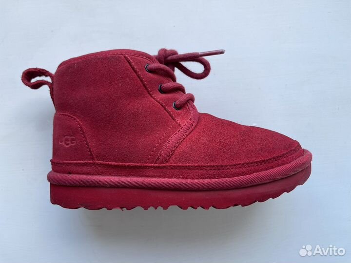 Детские зимние ботинки UGG Australia красные 28,5