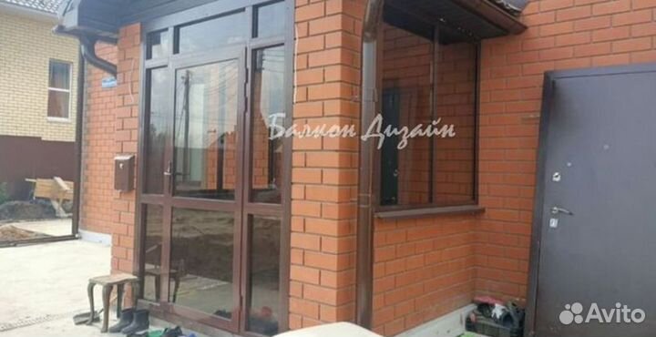 Входная группа алюминия, остекление терассы