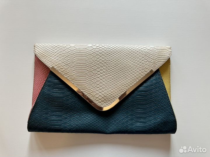 Сумка клатч конверт экокожа под рептилию