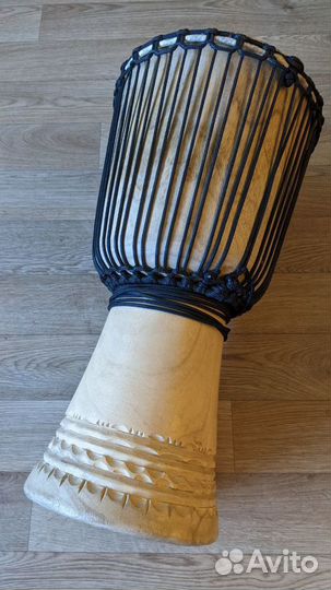 Настоящий Джембе из Гвинеи 11.3’ дерево кожа