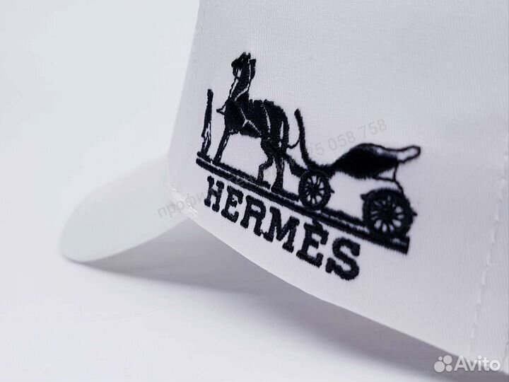 Бейсболка кепка Hermes premium (белый)