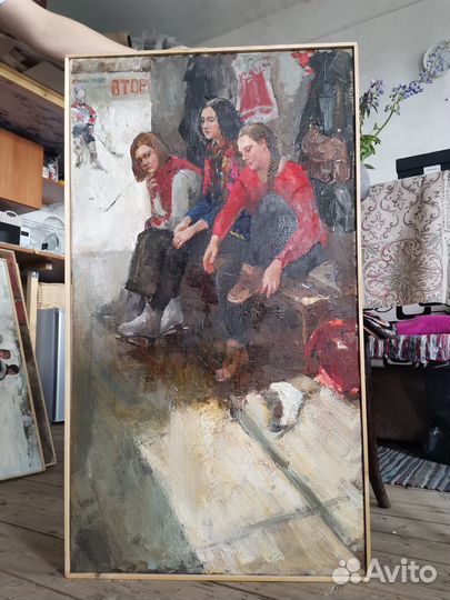 Картина жанровая холст, масло