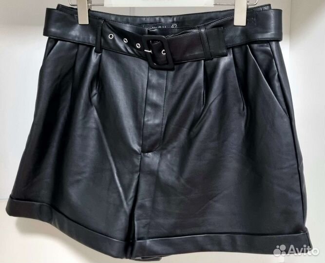 Шорты из экокожи 48р