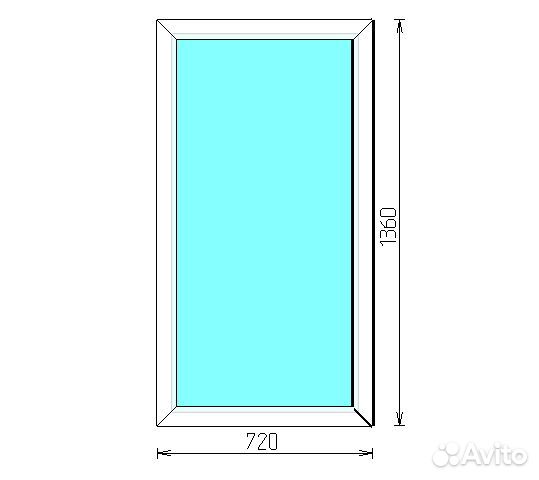 Пластиковое окно пвх 720 х 1360