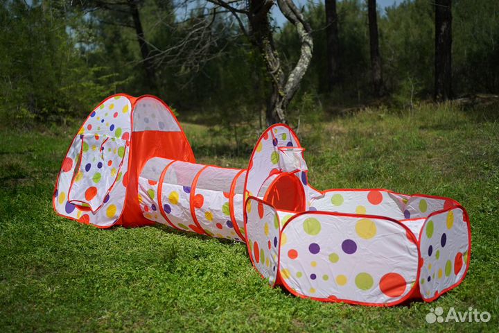 Детская игровая палатка с тоннелем 3в1