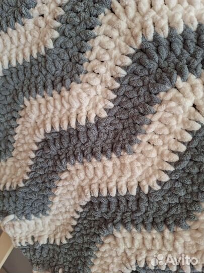 Плед детский вязаный плюшевый