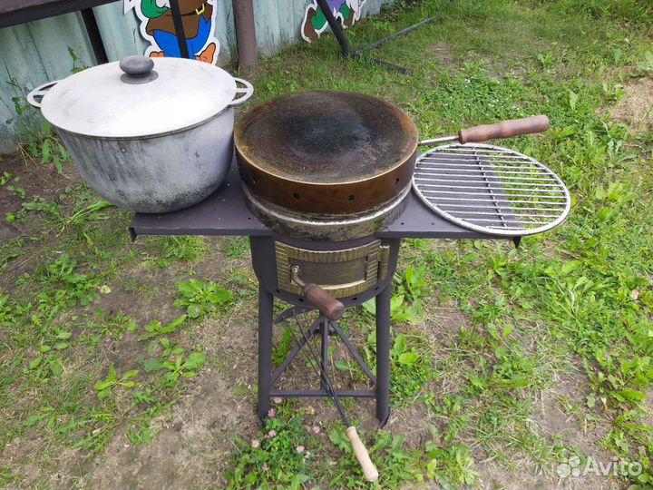 Гриль, мангал, печь для казана,коптильня