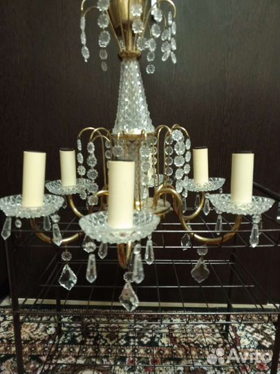 Хрустальная люстра СССР рабочач