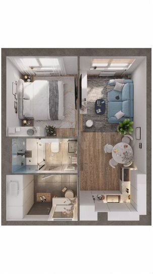 1-к. квартира, 33,8 м², 4/4 эт.