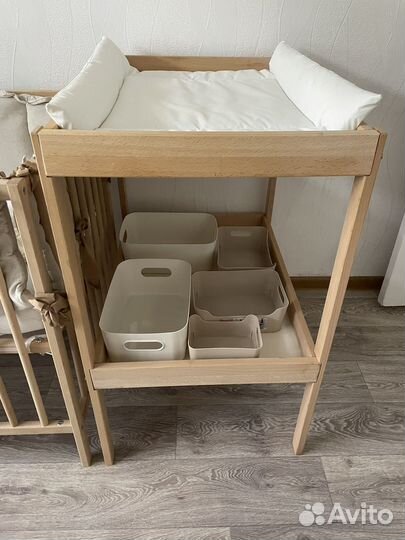 Детская кроватка и пеленальный столик IKEA