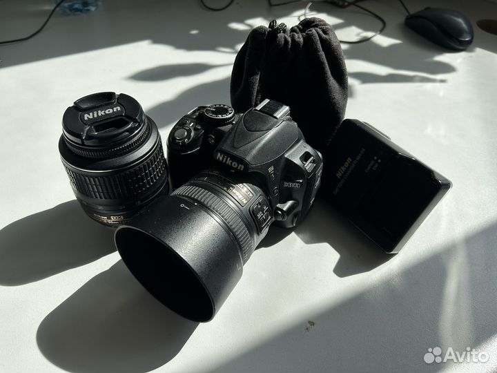 Зеркальный фотоаппарат nikon d3100 с 2 объективами