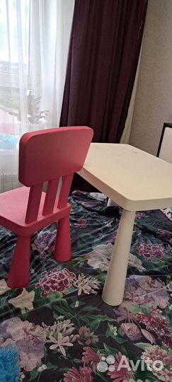 Детский стол и стул IKEA маммут
