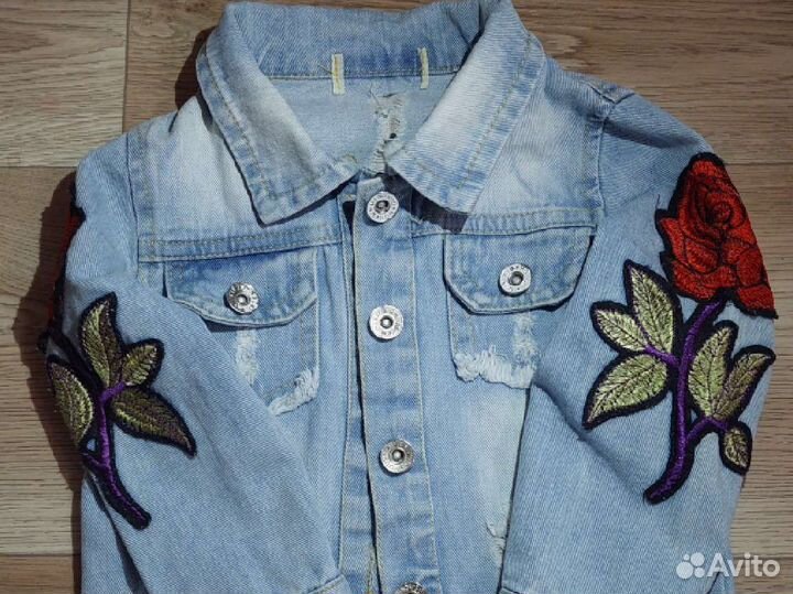 Джинсовая куртка для девочки 98 104