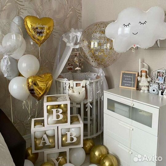 Воздушные шары на выписку из роддома