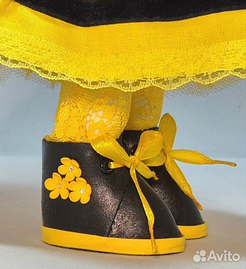 Кукла ручной работы Пчёлка. Тыквоголовка