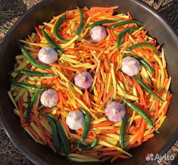 Казан чугунный 22 литра+печь+крышка+шумовка