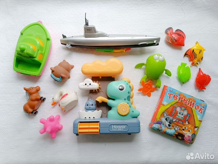 Игрушки для купания в ванной пакетом