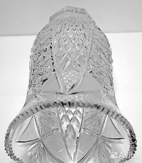 Большая хрустальная ваза для цветов СССР