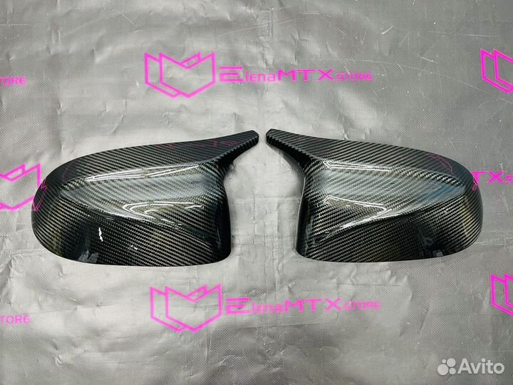 Накладки на зеркала BMW X5 G05 сухой карбон