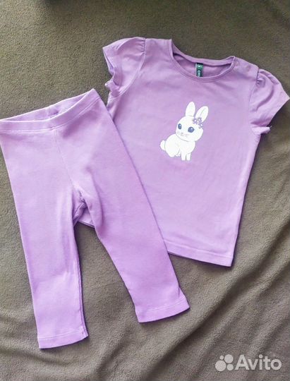 Футболка и лосины для девочки Crockid 74