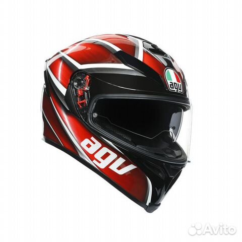 Мотошлем AGV K-5 S Multi Tempest Black/Red, XS