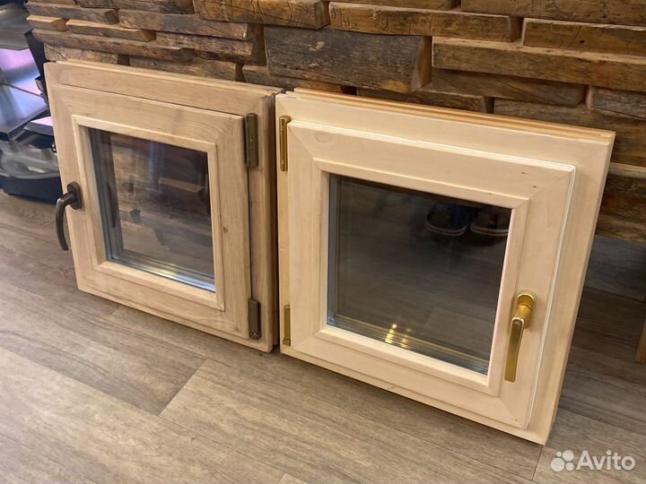 Деревянные окна для бани липа дуб
