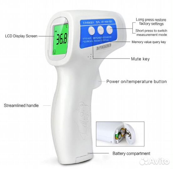 Бесконтактный инфракрасный термометр