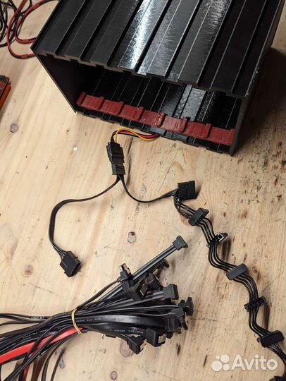 Корзина для 7 hdd дисков, обдув, питание, SATA